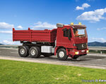 Viessmann H0 - 8001 - H0 CarMotion Basis Startset, MB ACTROS Muldenkipper mit Rundumleuchten, rot - Artikelbild
