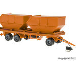 Viessmann H0 - 8225 - H0 3-achs Containeranhänger, kommunalorange, Funktionsmodell - Artikelbild