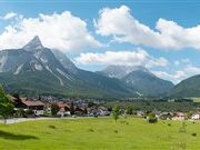 Vollmer H0 - 46106 - Hintergrundkulisse Alpenvorland, vierteilig, L 266 x B 80 cm, ersetzt 46111
