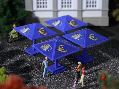 Vollmer - 42003 - H0 Euro-Sonnenschirm, 4 Stück **Auslauf** - Artikelbild