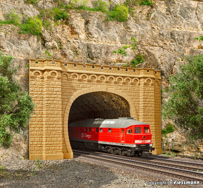 Vollmer H0 - 42506 - H0 Tunnelportal Moseltal, zweigleisig, 2 Stück - Artikelbild