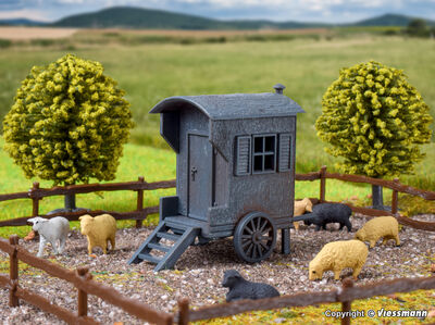 Vollmer H0 - 43742 - H0 Schäferwagen und Schafherde - Artikelbild