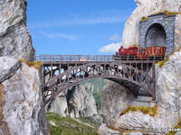 Vollmer H0 - 42548 - H0 Stahlbogenbrücke Schlossbach, gerade