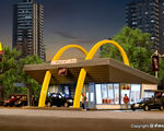 Vollmer H0 - 43634 - H0 McDonald´s Schnellrestaurant mit McDrive - Artikelbild