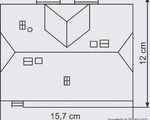 Vollmer H0 - 43659 - H0 Backstein-Siedlungshaus - Artikelbild