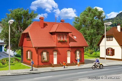 Vollmer H0 - 43659 - H0 Backstein-Siedlungshaus - Artikelbild