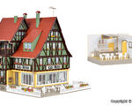 Vollmer H0 - 43695 - H0 Café-Bistro mit Inneneinrichtung und LED-Beleuchtung, Funktionsbausatz - Artikelbild