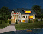 Vollmer H0 - 43711 - H0 Haus am See - Artikelbild