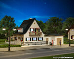 Vollmer H0 - 43718 - H0 Wohnhaus mit Garage - Artikelbild
