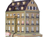 Vollmer H0 - 43783 - H0 Café mit Inneneinrichtung und LED-Beleuchtung, Funktionsbausatz - Artikelbild