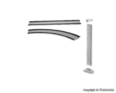 Vollmer - 44547 - H0 Set Brückenauffahrt bis 12 cm Höhe **Auslauf** - Artikelbild
