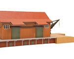 Vollmer H0 - 45701 - H0 Güterschuppen mit Seitenrampe und Ladekran - Artikelbild