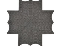 Vollmer H0 - 48241 - H0 Straßenplatte Kopfsteinpflaster aus Steinkunst, X-Kreuzung, L 15 x B 15 cm