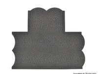 Vollmer H0 - 48243 - H0 Straßenplatte Kopfsteinpflaster aus Steinkunst, 90°-Einmündung, L 15,5 x B 13 cm