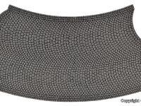 Vollmer H0 - 48246 - H0 Straßenplatte Kopfsteinpflaster aus Steinkunst, 45°-Kurve, Radius 15 cm