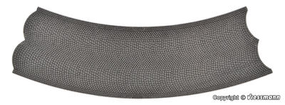 Vollmer H0 - 48247 - H0 Straßenplatte Kopfsteinpflaster aus Steinkunst, 45°-Kurve, Radius 30 cm - Artikelbild