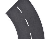 Vollmer H0 - 48265 - H0 Straßenplatte Asphalt aus Steinkunst, 45°-Kurve, Radius 12 cm