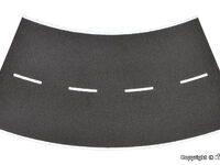 Vollmer H0 - 48266 - H0 Straßenplatte Asphalt aus Steinkunst, 45°-Kurve, Radius 15 cm