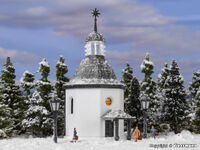 Vollmer Z - 49412 - Z Stille-Nacht-Gedächtnis-Kapelle mit LED- Beleuchtung und Kunstschnee, Funktionsbausatz