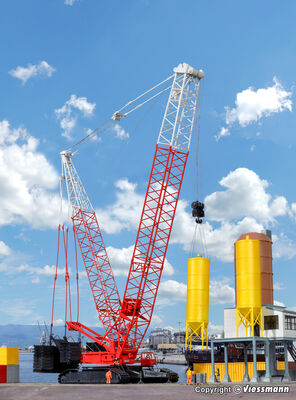 Kibri H0 - 13013 - H0 LIEBHERR Raupenkran mit Gittermast - Artikelbild