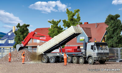 Kibri H0 - 13587 - H0 MB 4-achs mit MEILLER Sattelkipper - Artikelbild