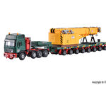 Kibri H0 - 13600 - H0 MAN SK mit SCHEUERLE Plattformwagen und Oberteil Schienenkran **Auslauf** - Artikelbild