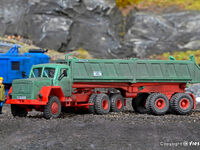 Kibri H0 - 14036 - H0 MAGIRUS DEUTZ mit MEILLER Kippsattelauflieger
