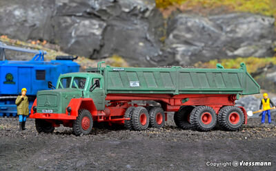 Kibri H0 - 14036 - H0 MAGIRUS DEUTZ mit MEILLER Kippsattelauflieger - Artikelbild