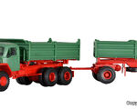 Kibri H0 - 14063 - H0 MAGIRUS DEUTZ 230 D 26 AK mit Kippanhänger - Artikelbild