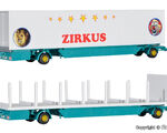 Kibri H0 - 14658 - H0 Zirkus Zeltstangen- und Kofferanhänger, 2 Stück - Artikelbild