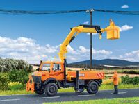 Kibri H0 - 15005 - H0 UNIMOG mit Arbeitskran und Korb