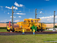 Kibri H0 - 16060 - H0 Schotterverteil- u. Profiliermaschine USP2000SWS PLASSER & THEURER