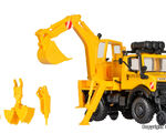 Kibri H0 - 16307 - H0 Zweiwege UNIMOG mit Heckbagger - Artikelbild
