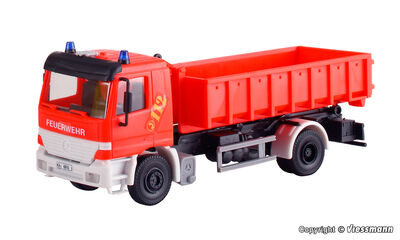 Kibri H0 - 18249 - H0 Feuerwehr MB ACTROS 2-achs mit Abrollcontainer **Auslauf** - Artikelbild