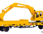 Kibri H0 - 26250 - H0 Niederbordwagen mit ATLAS Bagger GleisBau, Fertigmodell - Artikelbild