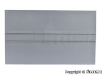 Kibri H0 - 34125 - H0 Straßenplatte mit Gleiskörper, L ca. 20 x B 12 cm