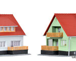 Kibri N - 37040 - N Einfamilienhaus Meisenweg, 2 Stück - Artikelbild