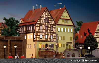 Kibri N - 37110 - N Haus auf der Mauer Schwäbisch Hall, 2 Stück - Artikelbild