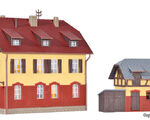 Kibri N - 37112 - N Eisenbahnergebäude mit Nebengebäude inkl. Hausbeleuchtungs-Startset - Artikelbild