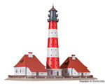 Kibri N - 37300 - N Leuchtturm Westerheversand mit 2 Nebengebäuden, Funktionsbausatz - Artikelbild