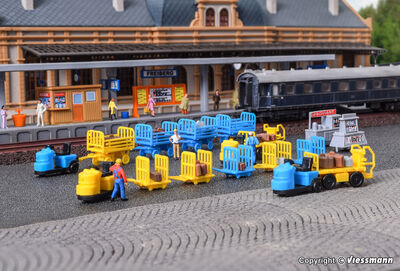 Kibri N - 37530 - N Deko-Set Gepäckwagen - Artikelbild