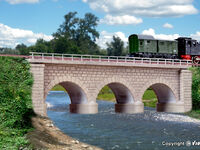 Kibri N - 37660 - N/Z Erzberg-Brücke mit Eisbrecherpfeilern, eingleisig