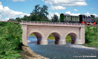 Kibri N - 37660 - N/Z Erzberg-Brücke mit Eisbrecherpfeilern, eingleisig - Artikelbild