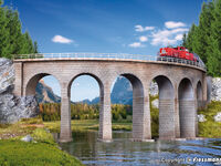 Kibri N - 37664 - N/Z Semmering-Viadukt mit Eisbrecherfundamenten, gebogen, eingleisig