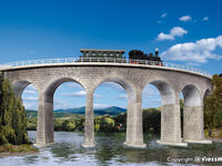 Kibri N - 37665 - N/Z Albula-Viadukt mit Eisbrecherfundamenten, gebogen, eingleisig