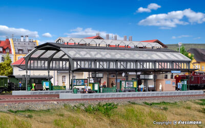 Kibri N - 37758 - N Bahnsteighalle, grau - Artikelbild