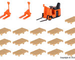Kibri H0 - 38147 - H0 Deko-Set Stapler und Paletten - Artikelbild