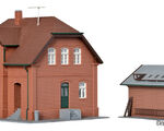 Kibri H0 - 38190 - H0 Siedlungshaus in Bottrop mit Nebengebäude - Artikelbild