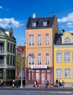 Kibri H0 - 38393 - H0 Stadthaus Eiscafé/Bäckerei in Düsseldorf - Artikelbild