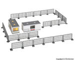 Kibri H0 - 38626 - H0 Gebäude-Container STRABAG mit LED-Beleuchtung - Artikelbild